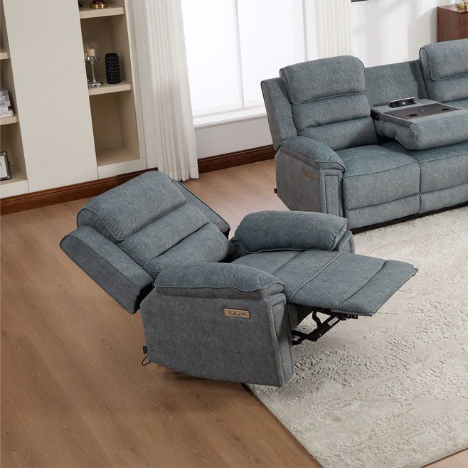 Fotoliu dumonde, recliner electric, incarcare wireless, priza, suport pahare Sorren 93x95cm