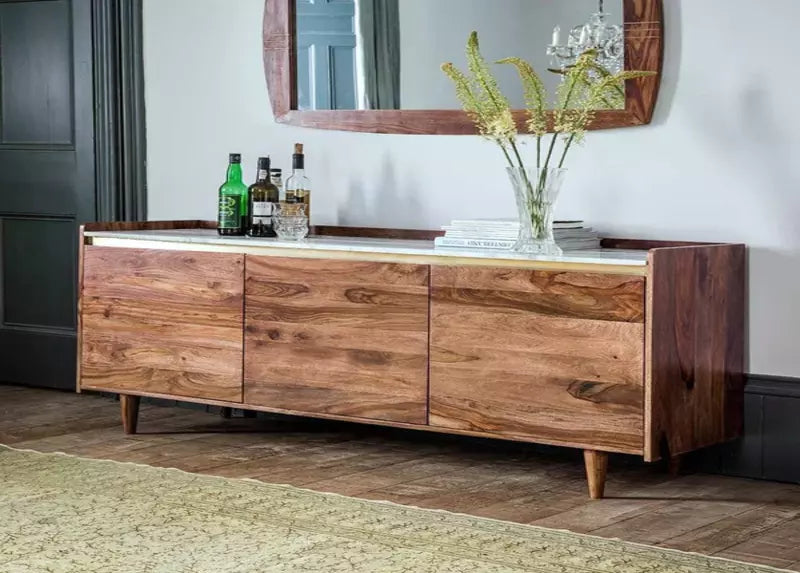 Comodă Milano Marble din lemn de mango si marmura