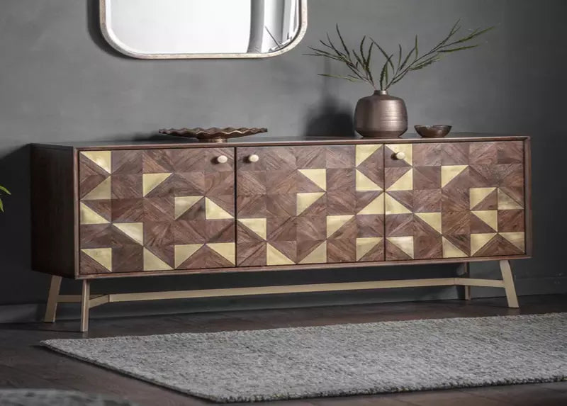 Comodă Kairo Geometric din lemn de acacia