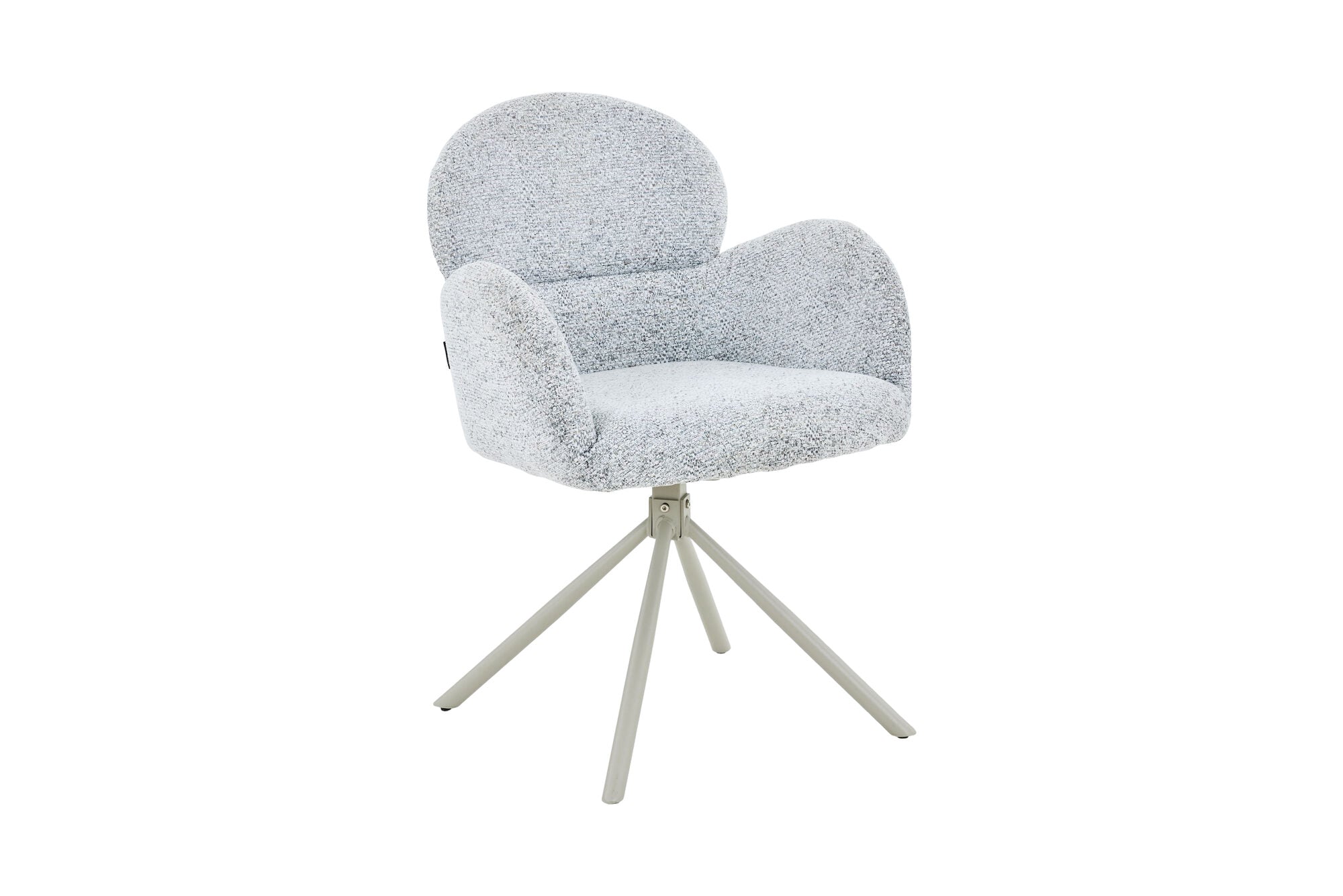 Scaun tapitat cu stofa si picioare metalice Soho 57x61 cm