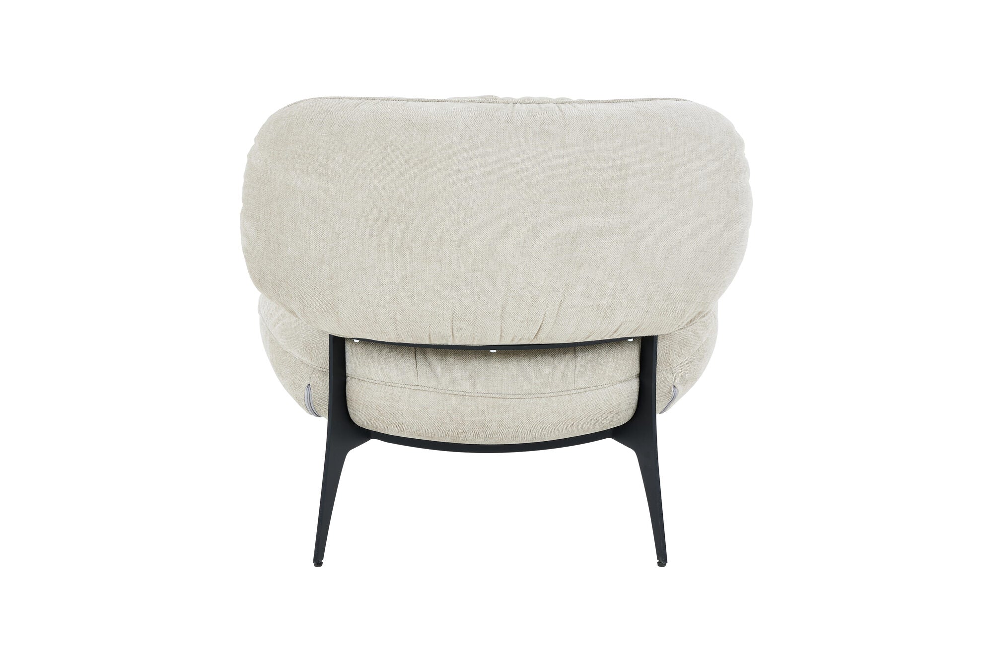 Fotoliu tapitat bej cu stofa si picioare metalice Designo 83x85 cm