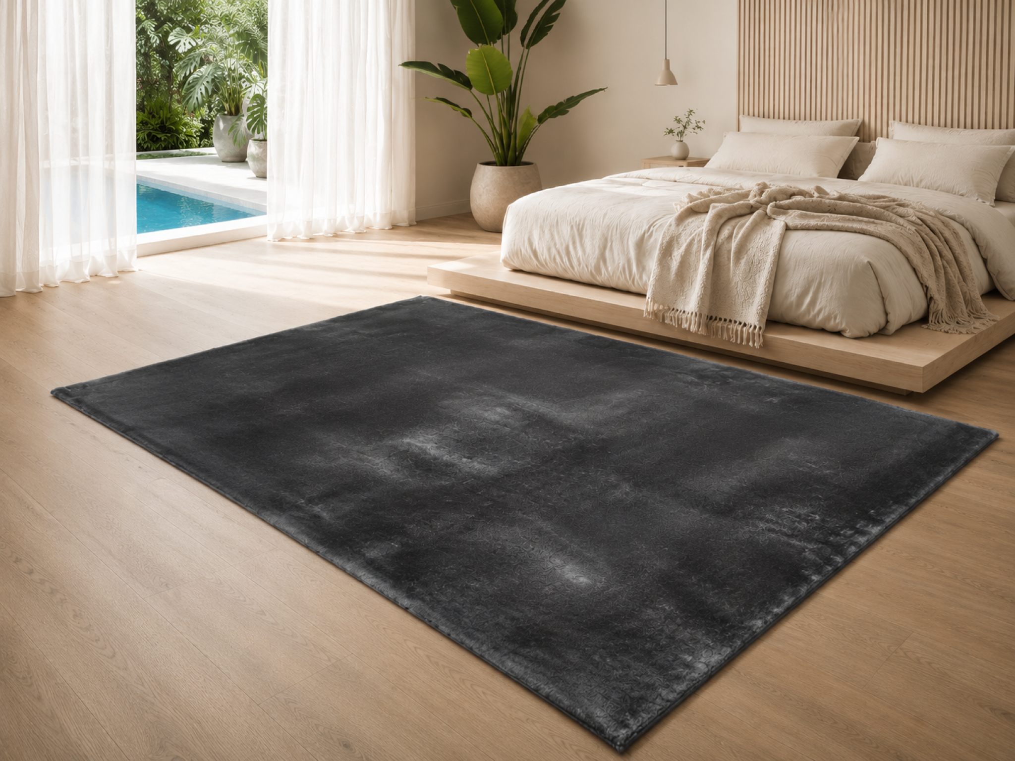Covor Dumonde Puffia gri închis 120x170 cm